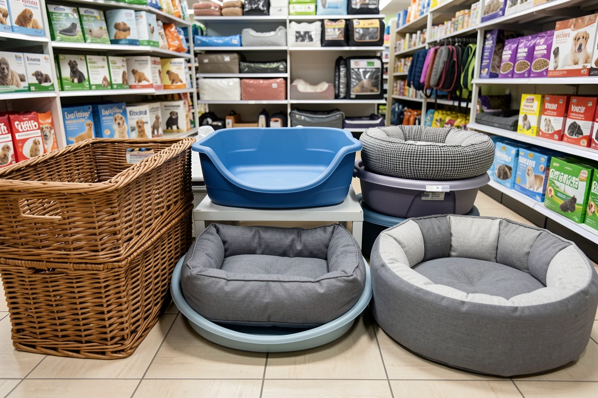 Collection de paniers et couchages pour chien