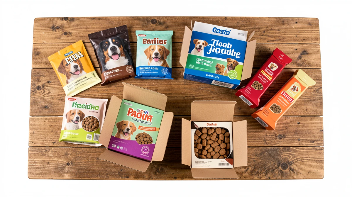Différents formats de pâtée pour chien
