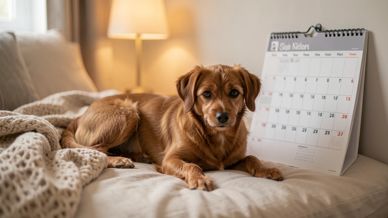 Chien attendant patiemment - concept de carence assurance chien