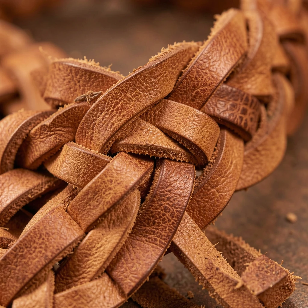 Technique de tressage rond en cuir pour collier chien