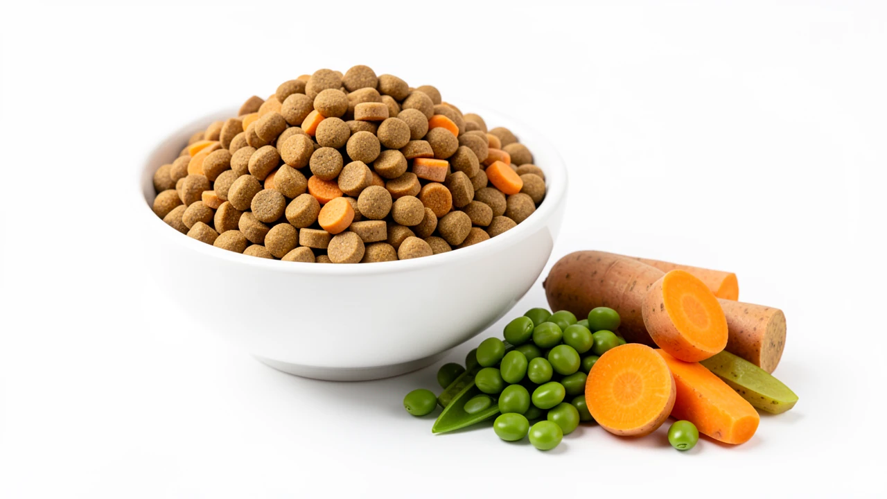 Croquettes sans céréales pour chien avec des légumes frais
