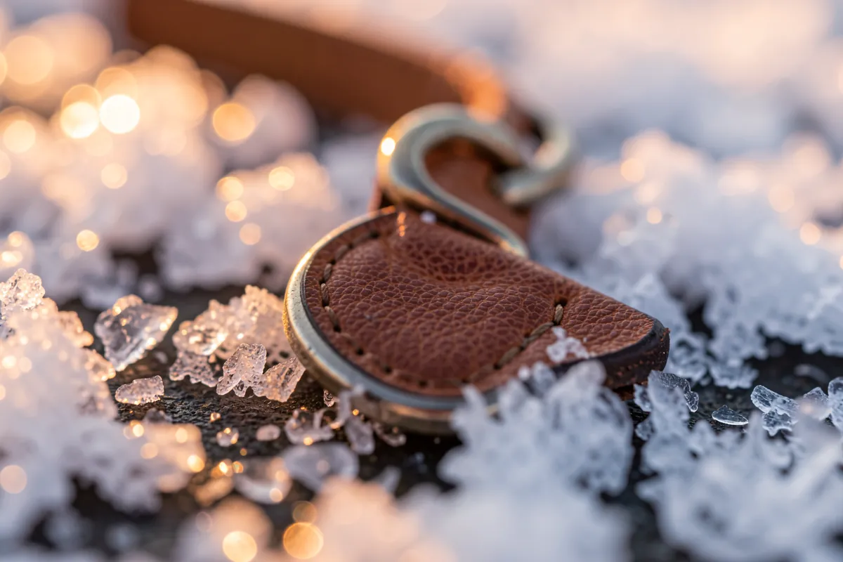 Gros plan sur une médaille de collier en métal, symbole de sérénité pour le propriétaire.