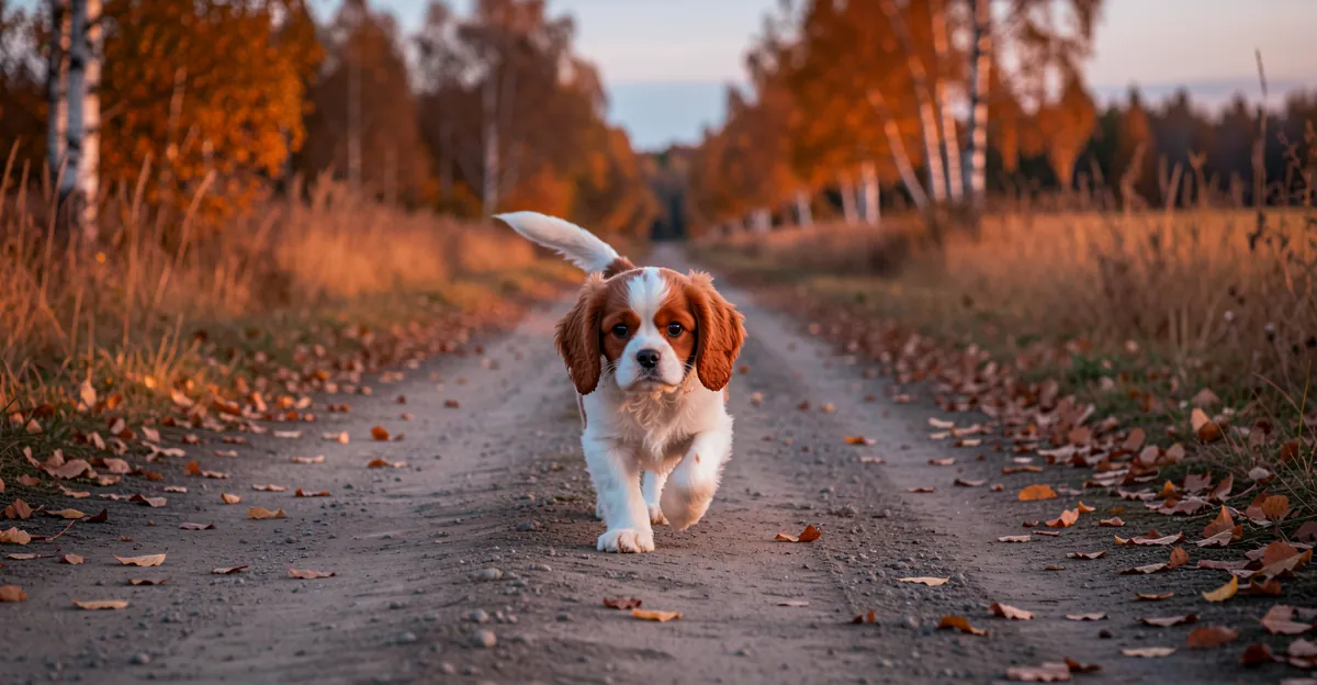Un chiot Cavalier King Charles en plein apprentissage de la propreté cavalier king charles.